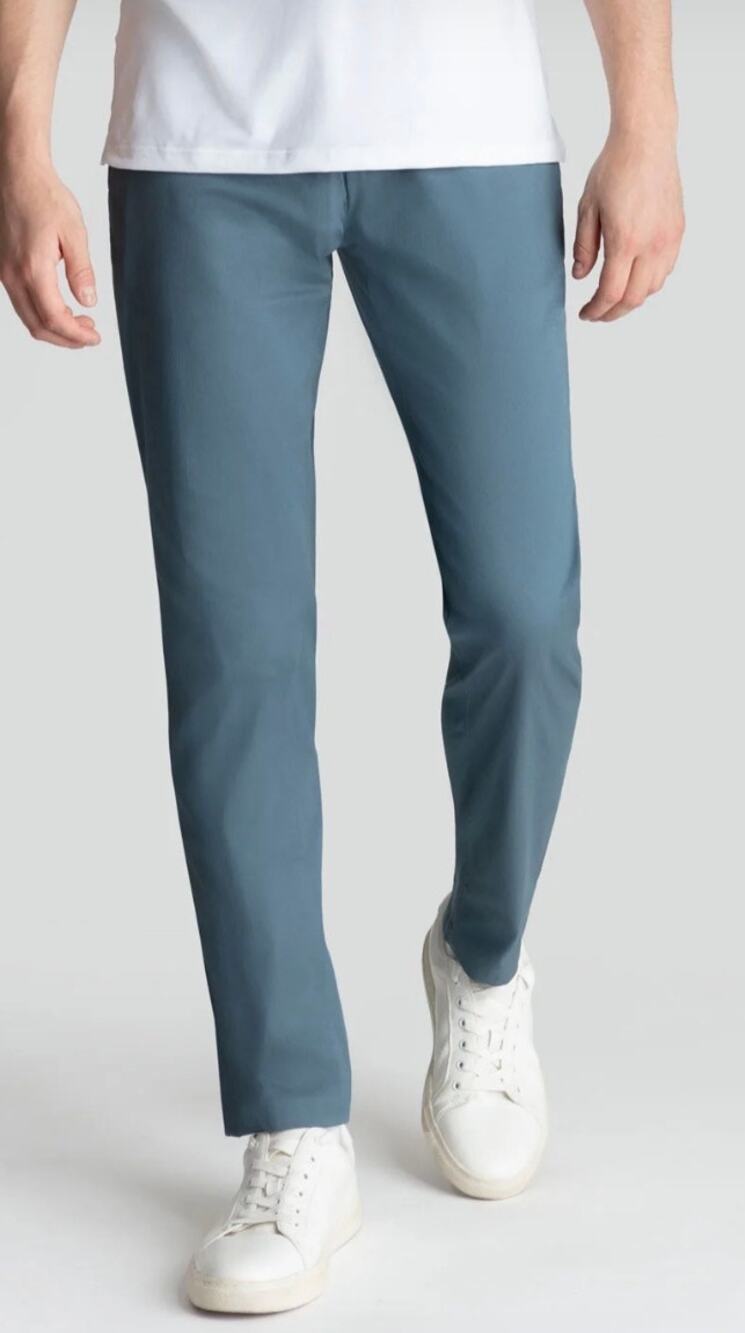 Birddogs Stretch Khakis Slim Fit Pant Steel Blue Men's 30x28 Stretch